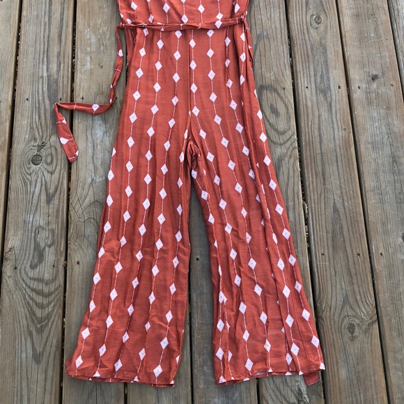 Printed Orange Jumpsuit by Blue Blush - Picture 4 of 8
